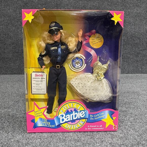 Vintage 1995 Barbie Police Officer Doll Limited Edition‎ Mattel 10688 NIB in Box - Picture 2 of 12